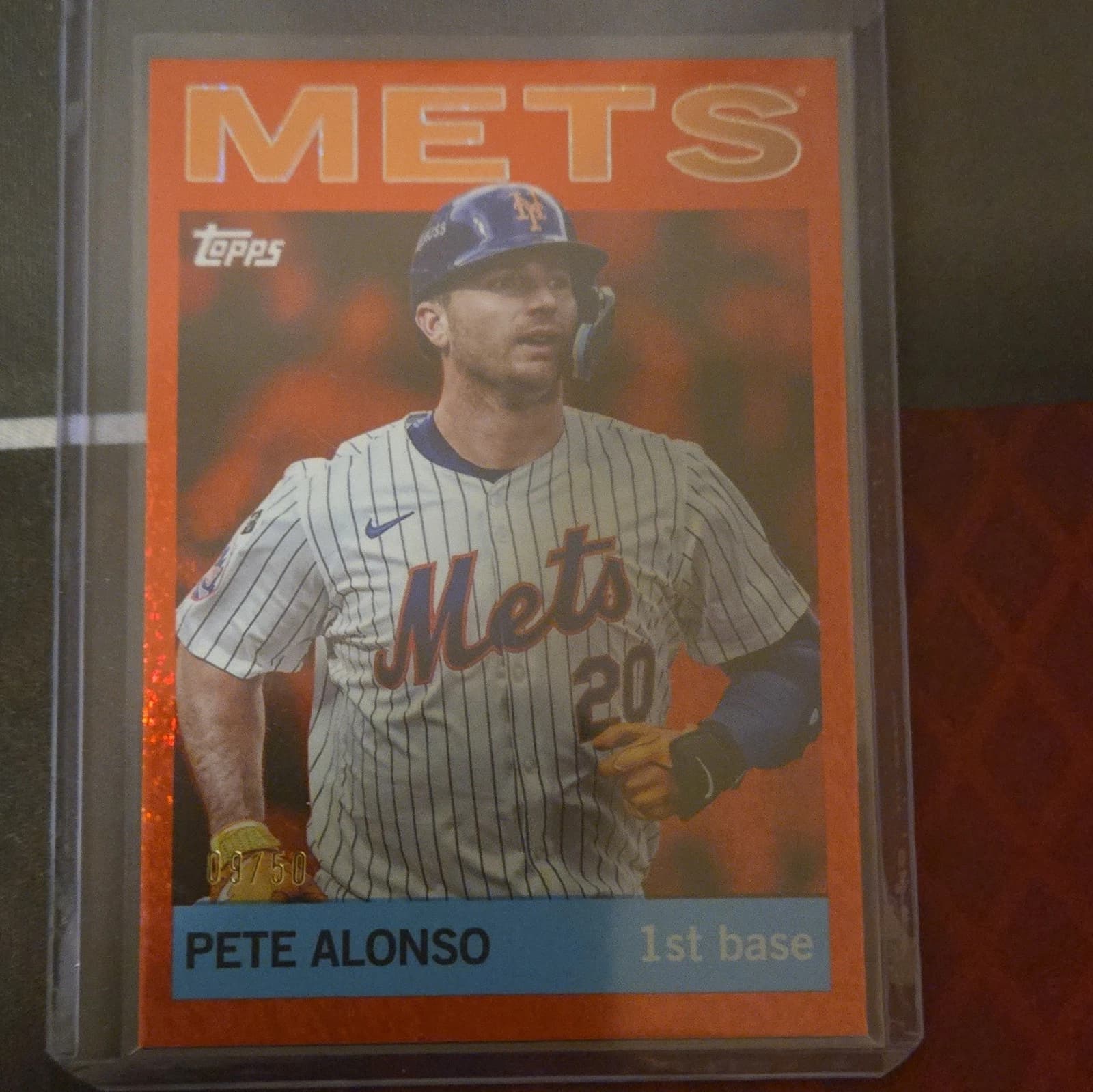 2025 Topps Archives Pete Alonso New York Mets 1964 Red Hot Foilboard #34 /50