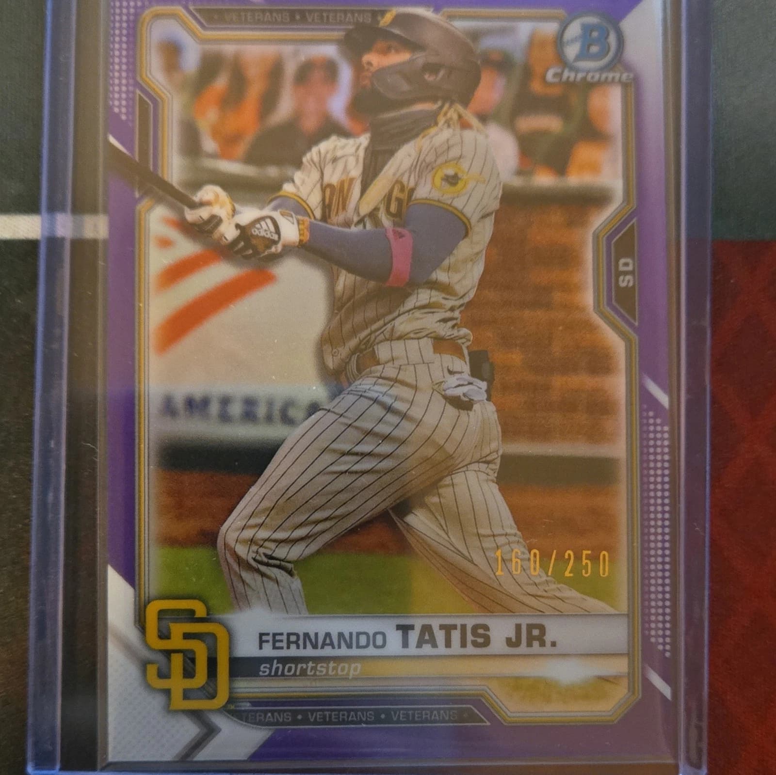 2021 Bowman Chrome Fernando Tatís Jr. San Diego Padres Purple Refractor #20 /250