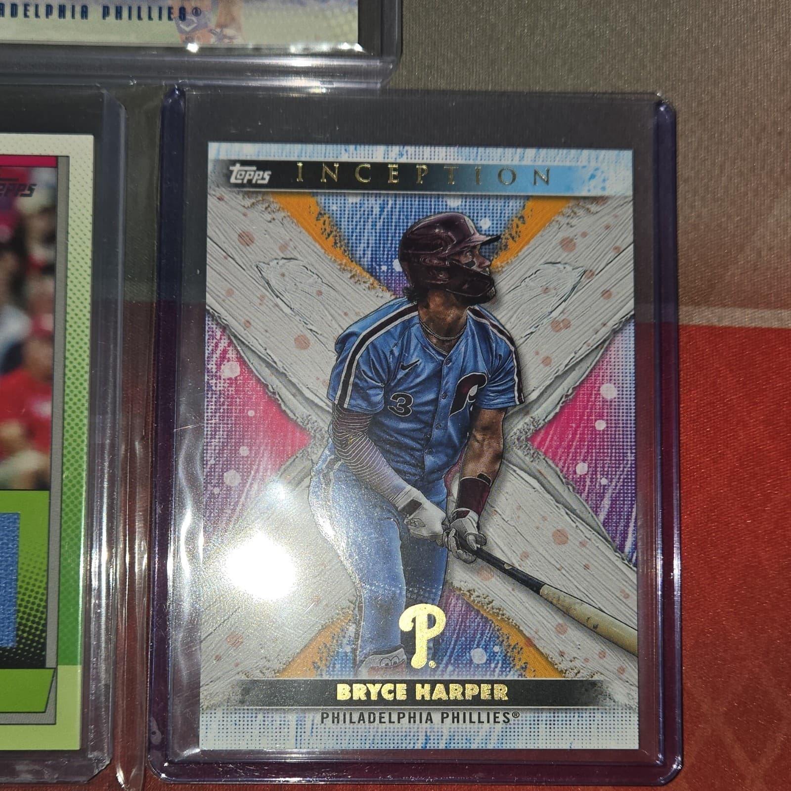 Topps 2025 Phillies 3-Card Lot Inception/Chrome Harper Schwarber Memorabilia